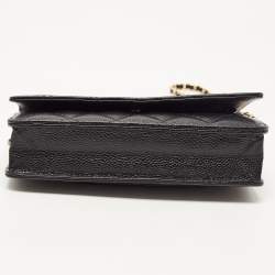 Chanel Black Quilted Caviar Leather WOC Clutch Bag