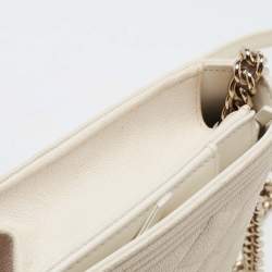 Chanel White Quilted Leather Boy WOC Bag