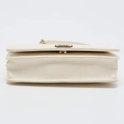 Chanel White Quilted Leather Boy WOC Bag