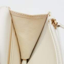 Chanel White Quilted Leather Boy WOC Bag