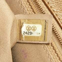 Pre Owned Chanel Gold/Black Quilted Leather Flap Shoulder Bag