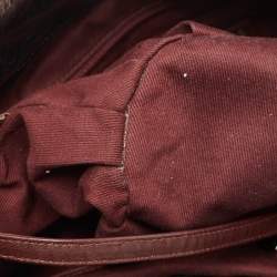 Pre Owned Chanel Black/Burgundy Quilted Nubuck and Leather In The Mix Bag