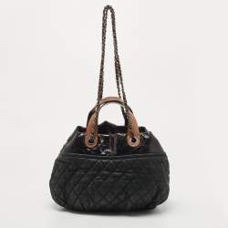 Chanel Black Quilted Iridescent Calfskin Leather Small In-The-Mix