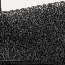 Pre Owned Chanel Black Caviar Leather Maxi Classic Double Flap Bag