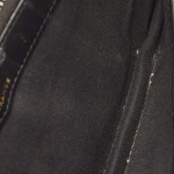 Chanel Black Quilted Leather Boy Zip Around Wallet On Chain