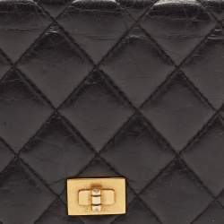 Chanel Black Quilted Leather Reissue 2.55 Long Wallet