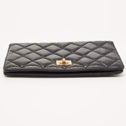 Chanel Black Quilted Leather Reissue 2.55 Long Wallet