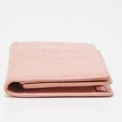 Chanel Light Pink Caviar Leather CC Bifold Card Case