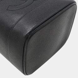 Pre Owned Chanel Black Leather Vanity Case Shoulder Bag