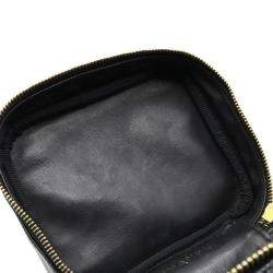 Pre Owned Chanel Black Leather Vanity Case Shoulder Bag