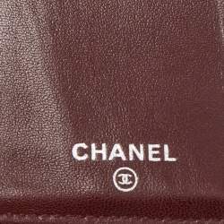 Pre Owned Chanel Black Quilted Lambskin Leather L Yen Continental Wallet