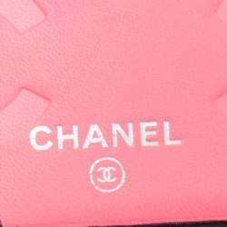 Chanel Black Quilted Leather Cambon Ligne Compact Wallet