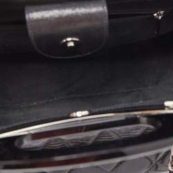 Pre Owned Chanel Black Quilted Glazed Leather Large CC Delivery Tote