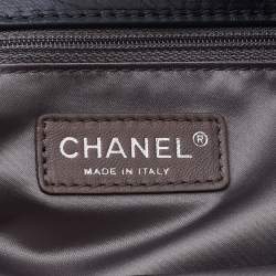 Pre Owned Chanel Grey Leather Funny Tweed Flap Shoulder Bag