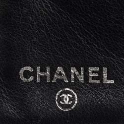 Pre Owned Chanel Black Caviar Leather L Yen Continental Wallet
