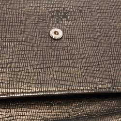 Chanel Silver Shimmer Suede CC Timeless Wallet on Chain