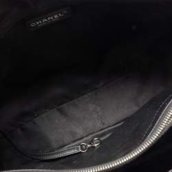 Pre Owned Chanel Black Quilted Caviar Leather Grand Shopper Tote