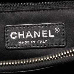 Pre Owned Chanel Black Quilted Caviar Leather Grand Shopper Tote