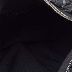 Pre Owned Chanel Black Chevron Patent and Leather Space Belt Bag