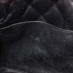 Pre Owned Chanel Black/Blue Quilted Iridescent Leather Mademoiselle Camera Shoulder Bag