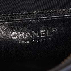Pre Owned Chanel Black/Blue Quilted Iridescent Leather Mademoiselle Camera Shoulder Bag