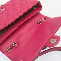 Chanel Pink Leather Flap Bag 