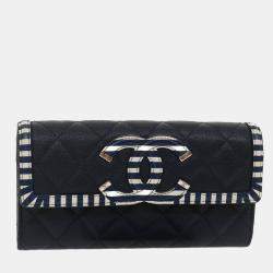 CHANEL Boy Chanel Wallet on chain Shoulder Bag leather Black Used Women GHW