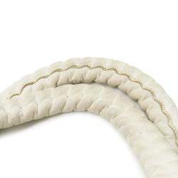 Chanel White Lambskin Leather Woven CC Shoulder Bag