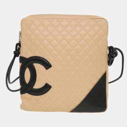 Chanel Black/White Ligne Cambon Compact Wallet - Yoogi's Closet