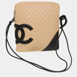 Chanel Beige Leather Cambon Ligne  Shoulder bag