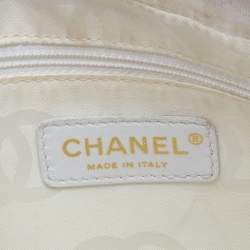 Pre Owned Chanel Peach Patent Leather Triple CC Bag