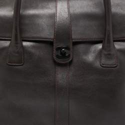 Chanel Choco Brown Leather CC Satchel