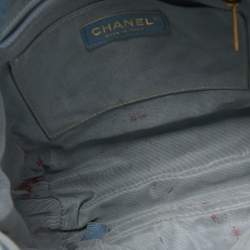 Pre Owned Chanel Blue Quilted Denim Urban Spirit Backpack