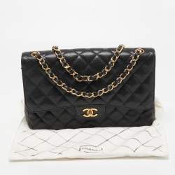 Chanel Black Quilted Caviar Leather Jumbo Classic Double Flap Bag