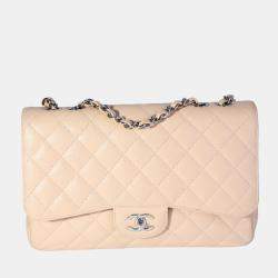 Chanel 3 Compartment Flap Bag Quilted Multicolor Tweed Medium