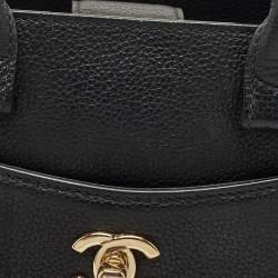 Pre Owned Chanel Black Caviar Leather Mini Neo Executive Tote