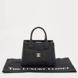 Pre Owned Chanel Black Caviar Leather Mini Neo Executive Tote