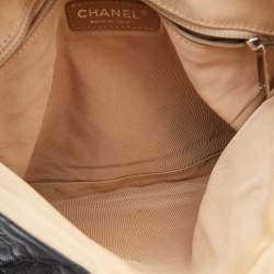Pre Owned Chanel Black Leather CC Accordion Flap Shoulder Bag