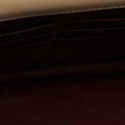 Chanel Beige/Burgundy Quilted Leather Classic Wallet on Chain