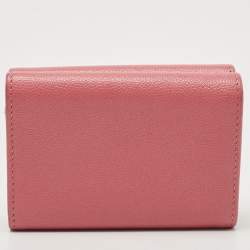 Chanel Pink Caviar Leather CC Flap Trifold Compact Wallet