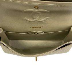 Chanel Gold Leather Classic Double Flap Bag