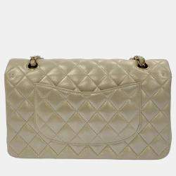 Chanel Gold Leather Classic Double Flap Bag