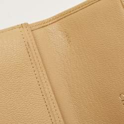 Chanel Beige Leather CC Flap Wallet