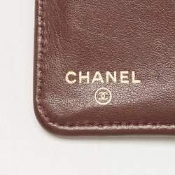 Chanel Black Quilted Caviar Leather L Yen Continental Wallet