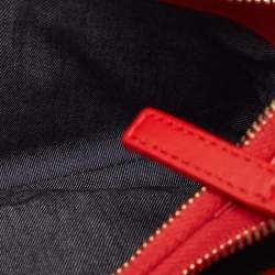 Pre Owned Chanel Red Leather CC Mania Double Zip Waist Belt Bag