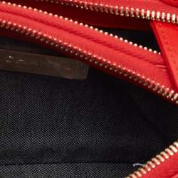 Pre Owned Chanel Red Leather CC Mania Double Zip Waist Belt Bag