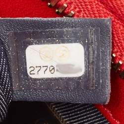Pre Owned Chanel Red Leather CC Mania Double Zip Waist Belt Bag