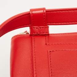 Pre Owned Chanel Red Leather CC Mania Double Zip Waist Belt Bag