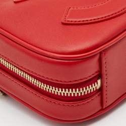 Pre Owned Chanel Red Leather CC Mania Waist Bag