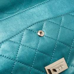 Chanel Metallic Green Quilted Leather 227 Reissue 2.55 Flap Bag